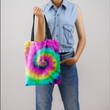 Colorful Tie Dye Spiral Hippie Accessories Tote Bag