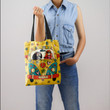 Hippie Girl Monkey Car Flower Hippie Accessories Tote Bag