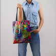 Hippie Flower Pattern Symbol Hippie Accessories Tote Bag