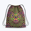 Hippe Flower Pattern Hippie Accessorie Drawstring Backpack