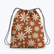 Retro Groovy Daisy Flower Power Vintage Boho Pattern Hippie Accessorie Drawstring Backpack