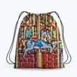 Hippie Horse Pattern Hippie Accessorie Drawstring Backpack