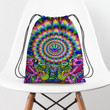 Hippie Psychedelic Leaves Pattern Hippie Accessorie Drawstring Backpack