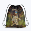 April Girl Hippe Beautiful Peace Love Hippie Accessorie Drawstring Backpack