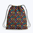 Flower Power Hippie Seamless Pattern Hippie Accessorie Drawstring Backpack