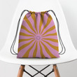 Cute Retro Sun Face Hippie Accessorie Drawstring Backpack