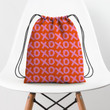 XOXO Print Hugs And Kisses Pink And Orange Colors Retro Wall Art Preppy Modern Boho XOXO Pattern Hippie Accessorie Drawstring Backpack