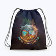 There Is No Planet B Hippie Forest Hippie Accessorie Drawstring Backpack