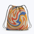 70s Retro Swirl Color Abstract Hippie Accessorie Drawstring Backpack