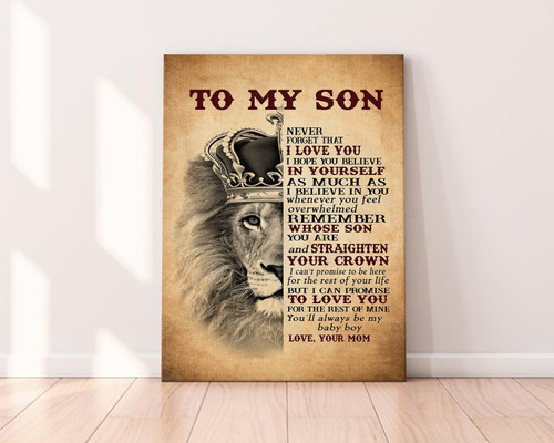 To My Son Canvas Print, Birthday Gift For Son, Canvas Wall Art For Birthday