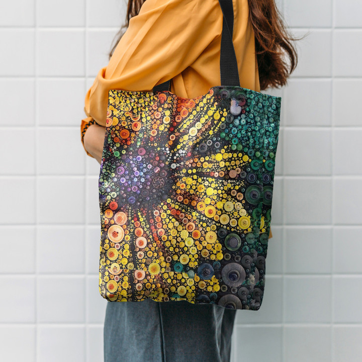 Hippie Sun Flower Hippie Accessories Tote Bag