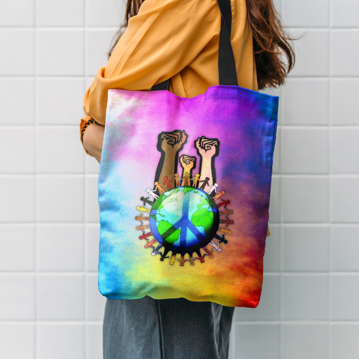 Hippie globol Color Hippie Accessories Tote Bag