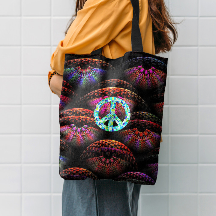 Hippie Eyes Color Pattern Hippie Accessories Tote Bag