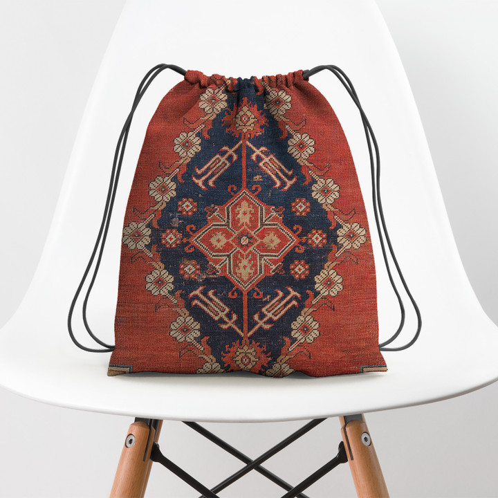 Southwest Tuscan Shapes Boho Hippie Accessorie Drawstring Backpack