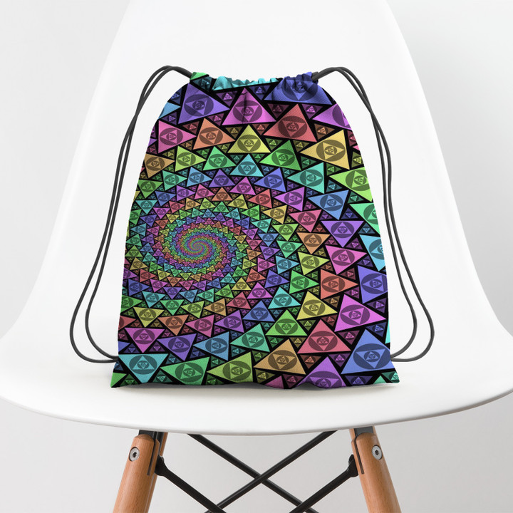 Spiral Hippie Accessorie Drawstring Backpack