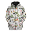 Xteex 3D French Bulldog Hawaii Beach Retro Custom Hoodie Apparel