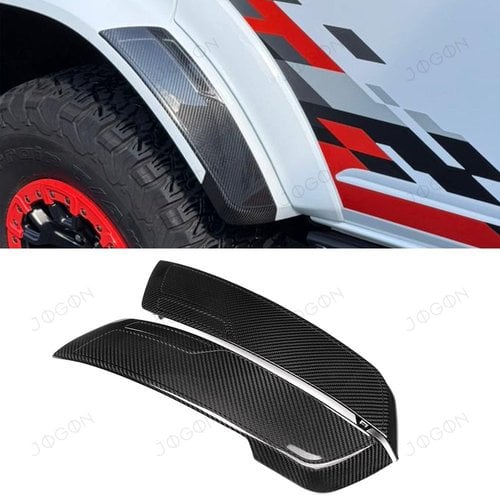 For Ford Bronco Raptor Only 2021-2025 Rear Wheel Eyebrow Upper Side Fender Flare Inserts 2PC Dry Carbon Fiber D3FT024A