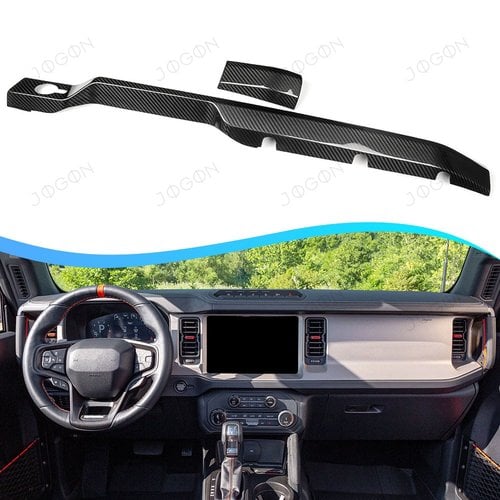 For Ford Bronco Raptor 2021+ Lower Center Console Dashboard Strip Real carbon Fiber D3FT028