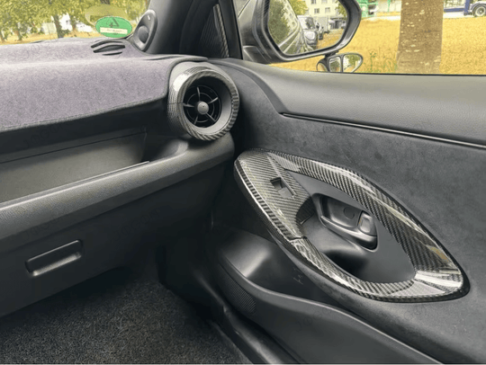 For 2025-2026 Toyota GR Yaris Inner Door Handle Cover Real Carbon Fiber DBFT013