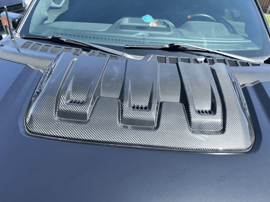 For Ford F-150 F150 Raptor R 2023-2025 Hood Scoop Air Vent Cover Dry Carbon Fiber D1FT049A