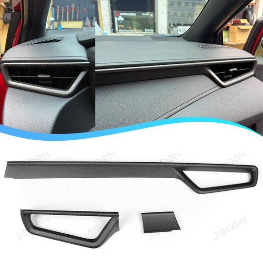 For Toyota GR Corolla Corolla Cross 2023-2026 Center Dashboard Outlets Cover Dry Carbon Fiber DAFT010A