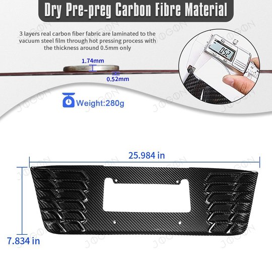 For Corvette C8 Z06 2023-2026 Rear License Plate Backing Cover Pre-preg Carbon Fiber D1WT0150A