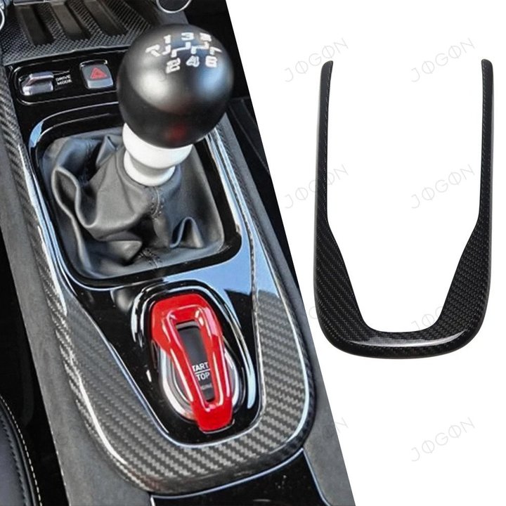 For Lotus Emira 2022-2026 Car Center Console Frame Cover Cup Holder Frame Trim Dry Carbon Fiber Interior Car Accessories DLT003 DLT005