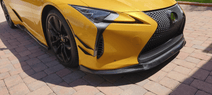 For Lexus LC500 500h 2018-2026 Front Bumper Canards Kit Splitter Fins Stick-on Trim DALK010A