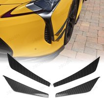 For Lexus LC500 500h 2018-2026 Front Bumper Canards Kit Splitter Fins Stick-on Trim DALK010A
