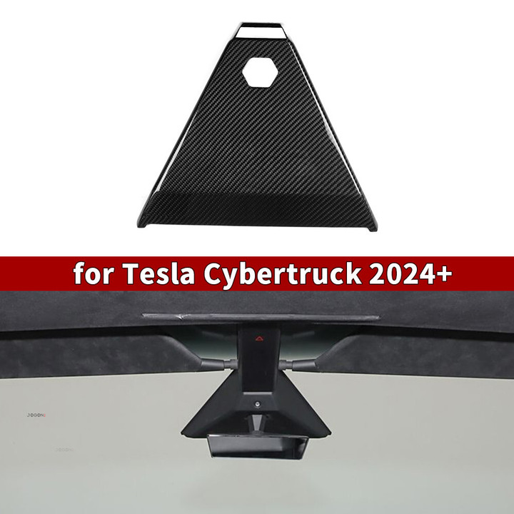 For Tesla Cybertruck Cyberbeast 2024 2025 Car Overheard Dome Light Panel Decor Frame Warning Light Cover Real Carbon Fiber D2TS033