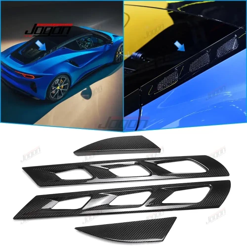 For Lotus Emira 2022 2023 Rear Window Frame Panel Engine Bay Hood Vent Cover Trim Real Carbon Fiber Car Exterior Accessories