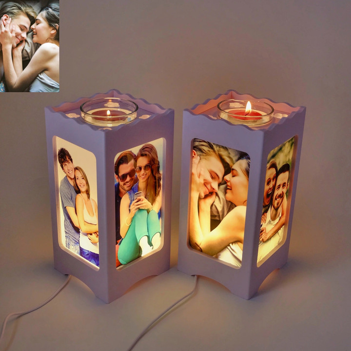 Custom Ambient Night Lamp with Four Pictures