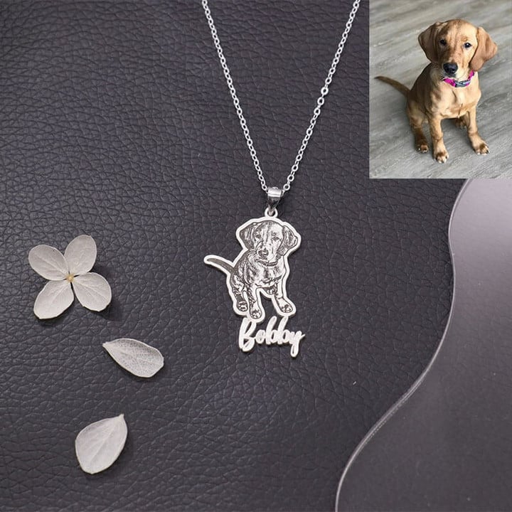 Personalized Engraved Photo Necklace