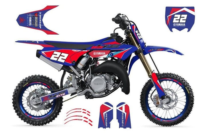 Full Graphic Vinyl Decals for Yamaha YZ 65 Graphic kit “Red Thunder”