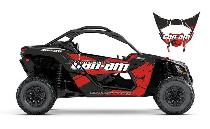 Full Body Wrap Graphics for Can-Am Maverick X3  Graphic kit “Red”