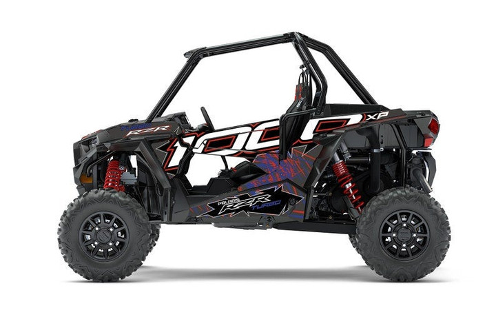 Full Body Wrap Graphics for Polaris RZR 1000XP  Graphic kit “RZ” Blue Red