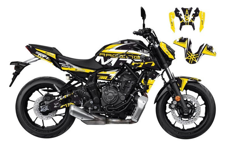 Full Graphic Vinyl Wrap for Yamaha MT-07 2021 Graphic kit “MT Racer” Body And Rims