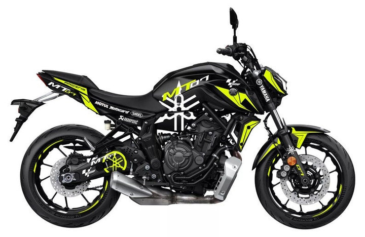 Full Graphic Vinyl Decals for Yamaha MT-07 2021 Graphic kit “MT Racing” Body And Rims