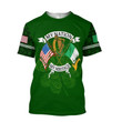 St Patrick day irish my nation my heritage flag unisex t shirt 3D size S-5XL