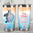 Stay wild ocean child and into the ocean i go to lose my min and find my soul turtle sea tumbler all over print size 20oz-30oz