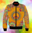 Peace Love Hippie Bomber Jacket 3D