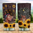 Sunflower woman i am courageous wisdom unique loud bold wise strong fearless tumbler all over print size 20oz-30oz
