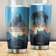 Wolf all good things are wild and free tumbler all over print size 20oz-30oz