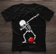 Kid dabbing skeleton bowling ball T shirt hoodie sweater  size S-5XL