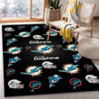 Miami Dolphins Logos Area Rug Living Room Rug Home Decor Floor Decor 