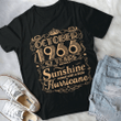 Birthday gift October 1966 52 years of being sunshine mixed with a little hurricane T Shirt Hoodie Sweater  size S-5XL