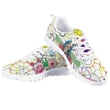 Monster rabbit Sunflowers Running Shoes birthday gift Fashion white Shoes Fly Sneakers  men and women size  US