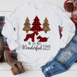 Dog and tree it's the most time wonderful of the year christmas T shirt hoodie sweater  size S-5XL