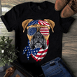 The dog boxer American flag 4th july day independence  animals T shirt hoodie sweater  size S-5XL