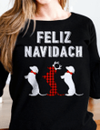 Dachshund lover Feliz Navidad T Shirt Hoodie Sweater  size S-5XL